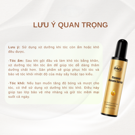 Xịt dưỡng tóc Cazoova Keratin Spray 200ml