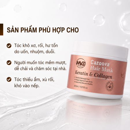 Kem hấp phục hồi Cazoova Hair Mask hộp 300ml