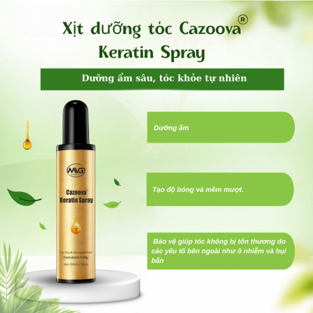Xịt dưỡng tóc Cazoova Keratin Spray 200ml