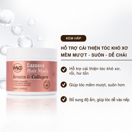 Kem hấp phục hồi Cazoova Hair Mask hộp 300ml