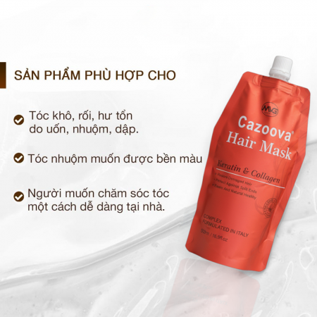Kem ủ tóc Collagen Cazoova Hair Mask 500ml