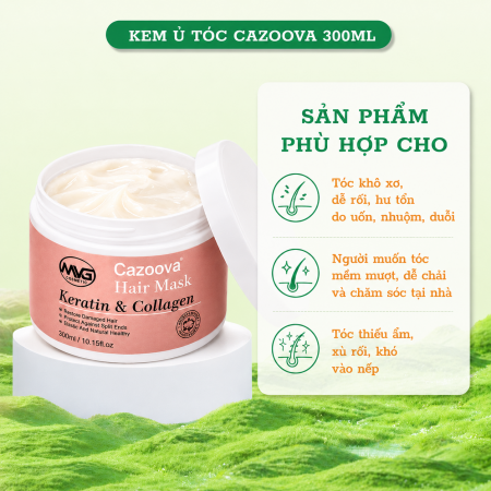 Kem hấp phục hồi Cazoova Hair Mask hộp 300ml
