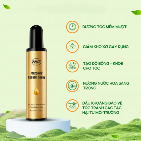 Xịt dưỡng tóc Cazoova Keratin Spray 200ml